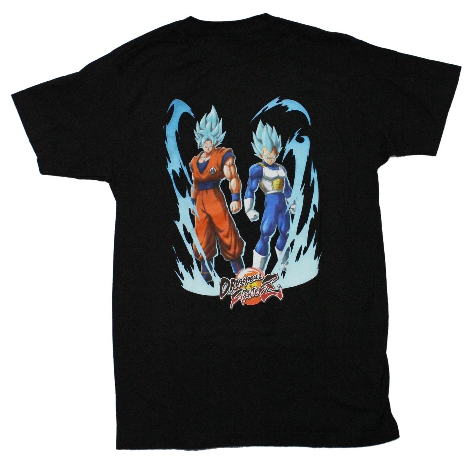 

Dragon Ball FighterZ TShirt Men Goku Vegeta Super Saiyan Blue Anime Graphic Short Sleeve Streetwear Loose Fit Anime Fan Tee 2XL