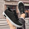 Fashion Summer Genuine Leather Lightweight Lace-Up Sports Shoe Outdoor Comfy Antiskid Thick Bottom Board Shoes Mens Oxford Casual Shoes