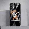 Dog Cute Animal Glass Case For Samsung Galaxy S22 S20 FE S21 Plus Phone Cover S10 5G S9 Note 20 Ultra 10 Lite Shell