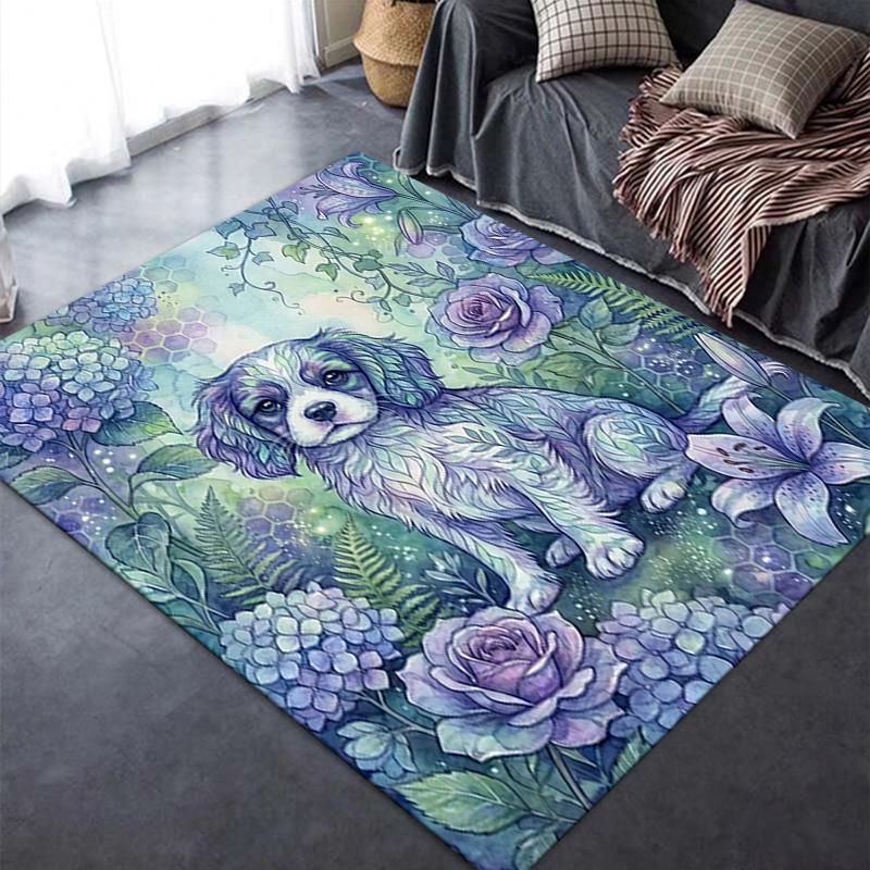2025 New Dreamy Watercolor Animal Carpet Rug for Living Room Bedroom Home Sofa Decoration,Kids play Non-slip Floor Mat02
