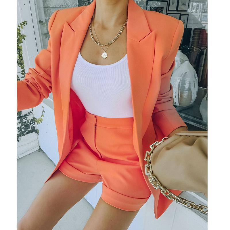 Women's Spring and Autumn New Leisure Long Sleeved Small Suit OL Temperament Professional Slim Fit Top Coat