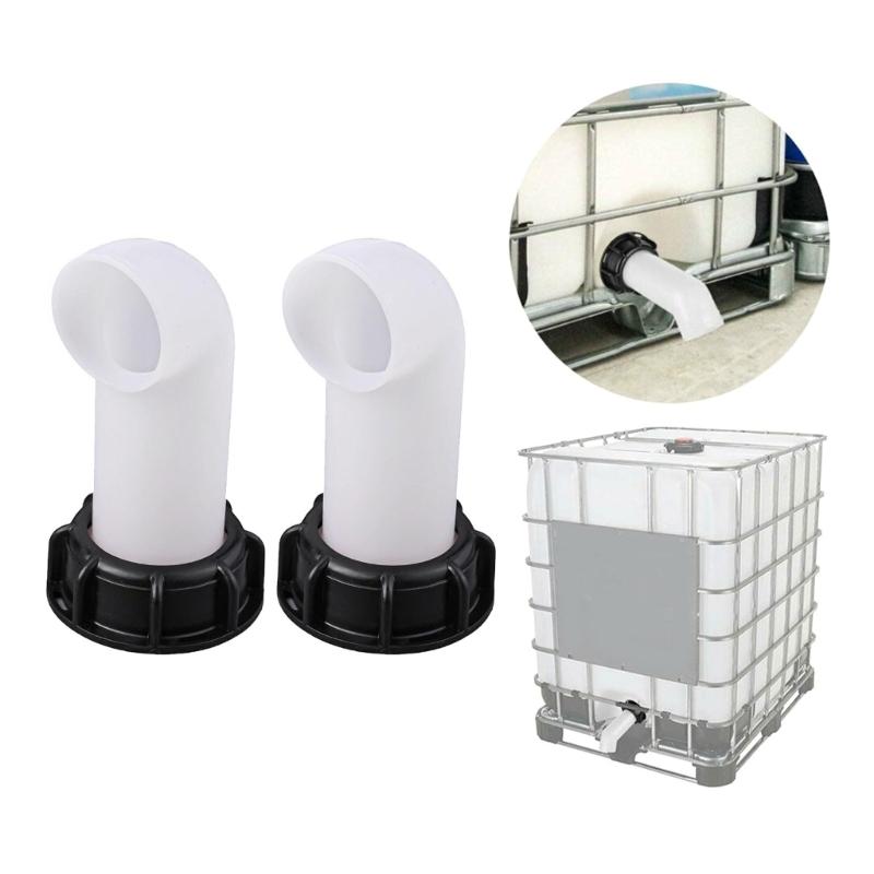 2Pcs IBC Tank Adapters Hose Splitters Connector Extension Drain Spouts Hose Water Tank Nozzle Tap Caps Valves Fitting