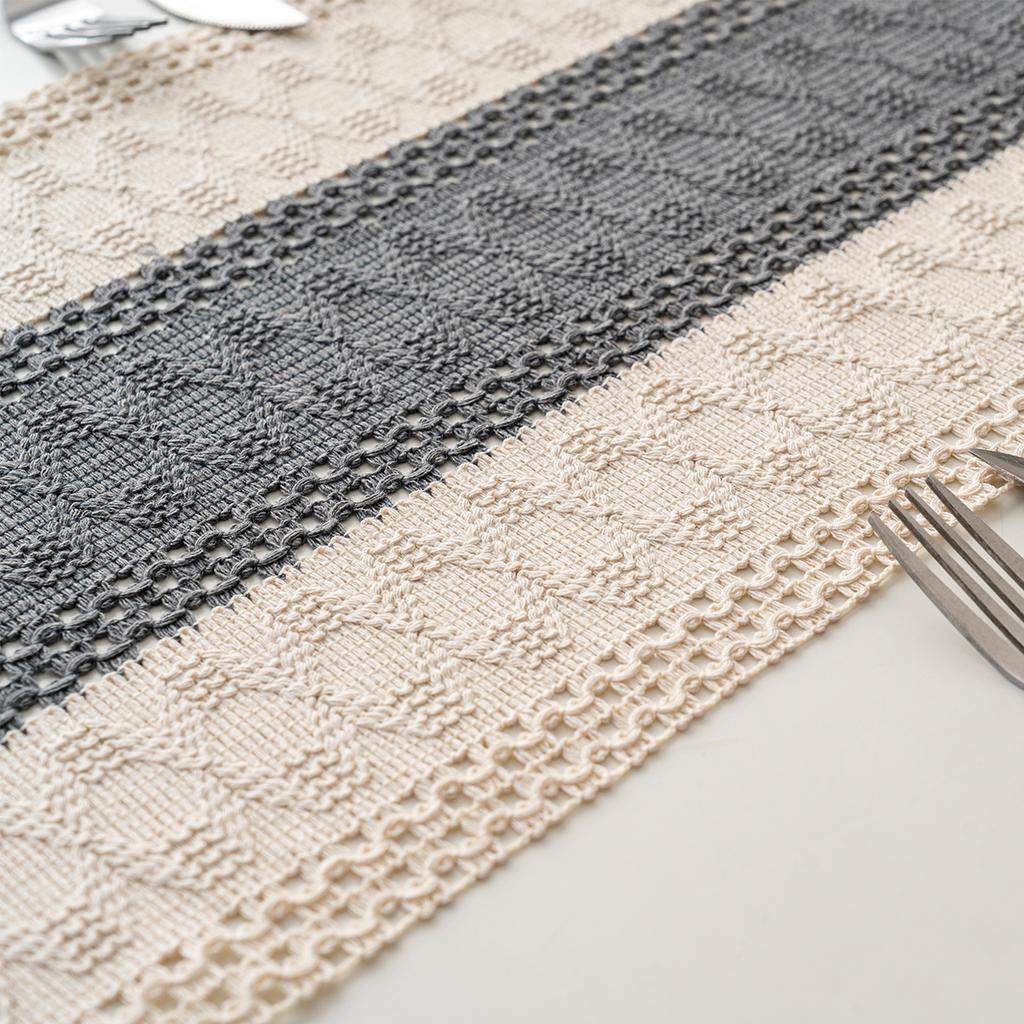 Böhmisch Rustikal Hochzeit Brautparty Abendessen Baumwolle Leinen Tischläufer