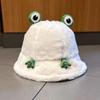 Fashion Autumn Winter Fisherman Hat Cute Soft Frog Hat Keep Warm Bucket Hats Outdoor