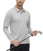 TBMPOY Long Sleeve Polo Shirt with Business UV Outdoor Light Size XL Men's Pockets, Top, Golf, Fitness, Training, Stretchy, Fold-down Collar,
