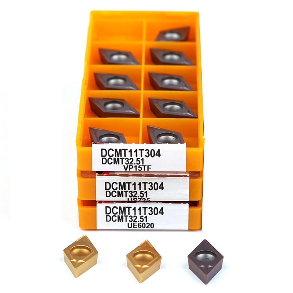 Precise Cutting with 10pcs DCMT11T304 Carbide Inserts for Lathe Milling