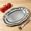 Retro Style Stainless Steel Cake Tray Silver Color Jewelry Storage Organizer  Jewelry Display