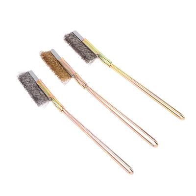 1Pcs Wire Brush Rust Cleaner Elbow Brush Stainless Steel Knife Brush Cleaning Tools Kitchen Grease Grime Cleaning Tool