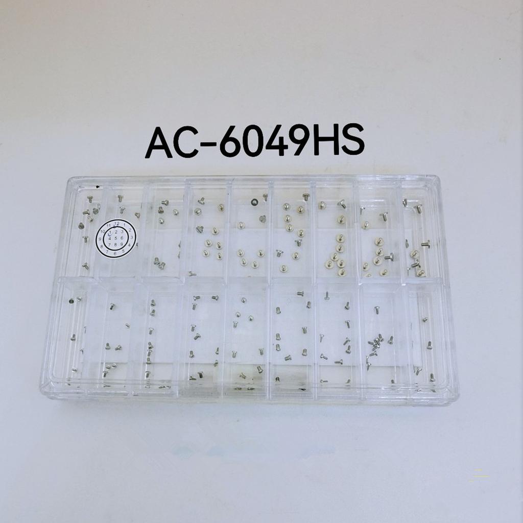 180pcs 18 Sizes Stainless Steel Mini 1 Box Screw Slotted Screw for Watch Back Case Watch Makers Repairing Tool