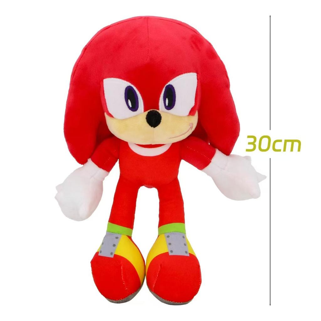 NEW 30CM Super Sonic Plush Toy The Hedgehog Amy Rose Knuckles Tails Cute Cartoon Soft Stuffed Doll Birthday Gift For Children