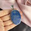 Lapis Lazuli Pendant With Silver Chain Necklace 925 Sterling Silver Pendant