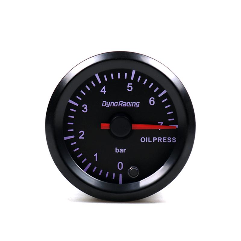 7 Colors LED Oil Pressure Gauge 2" 52mm 0-7 BAR with Sensor High Speed Motor Car Oil Press Meter