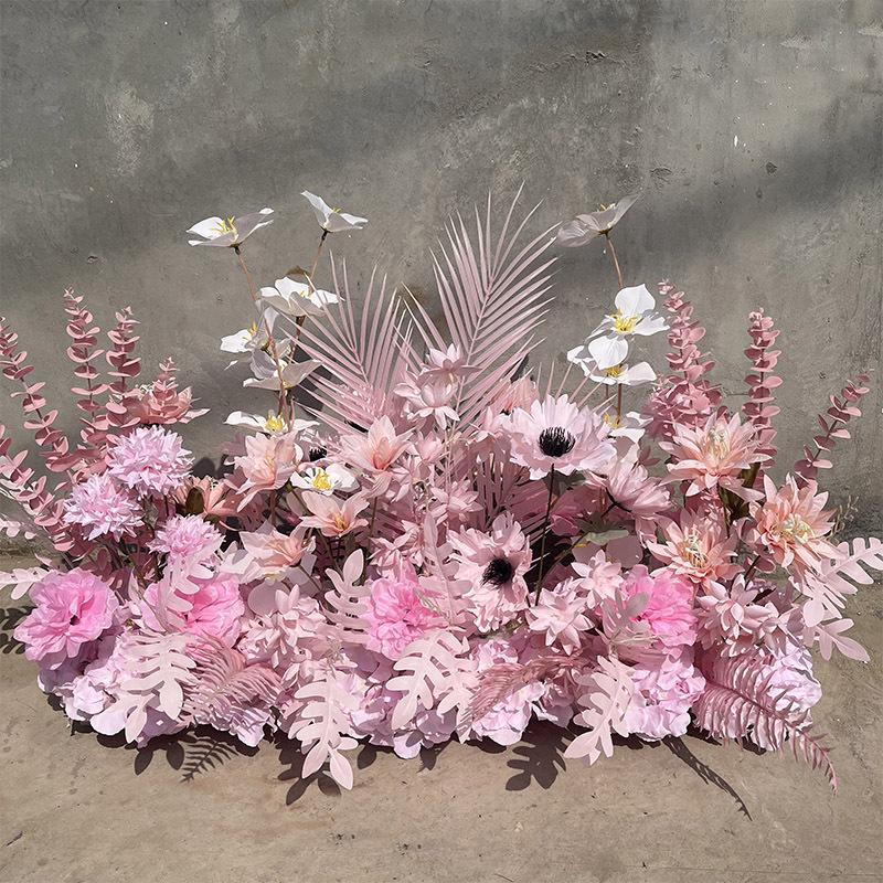 Complete Wedding & Banquet Artificial Flower Set: Ground Rows & Table Decor