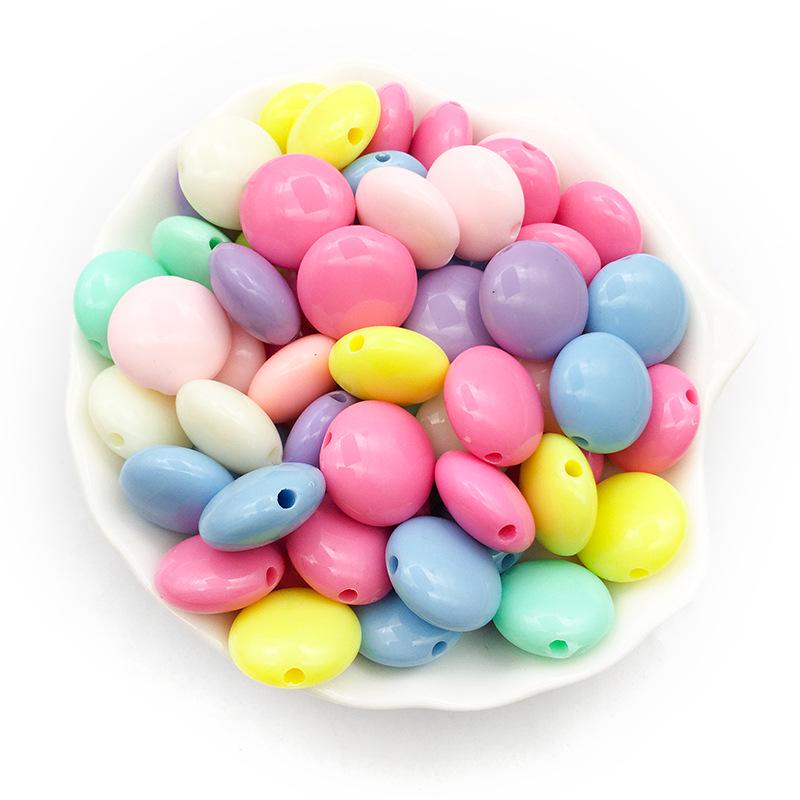 50g Mix of Acrylic Butterfly, Heart, Round Loose Beads for DIY Macaron Color Bracelets & Necklaces.
