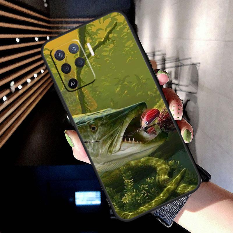 Art Fishing Lure Case For Oppo A78 A98 A18 A38 A58 A60 A80 A40 A77 A57 A17 A74 A54 A94 A96 A76 A16 A15 A5 Pro
