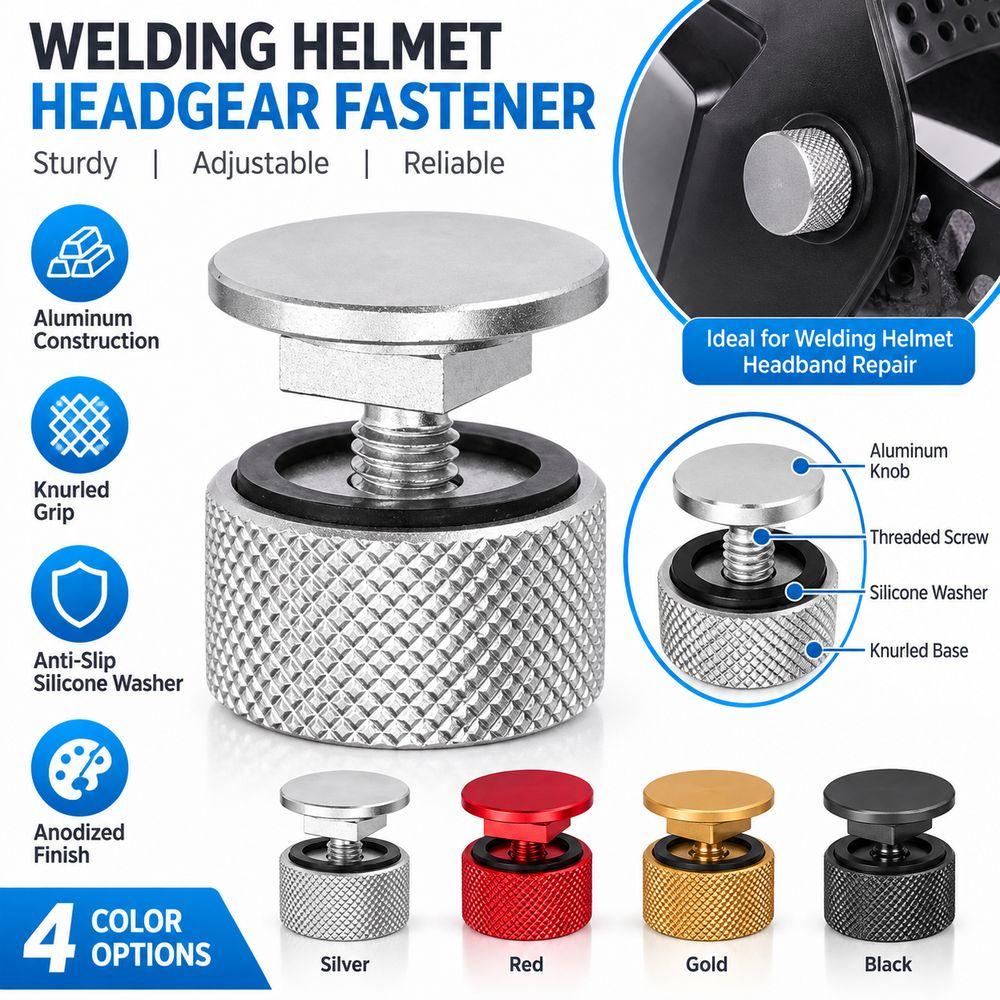 1PC Anodized Finish Welding Helmet Fastener Headgear Fastener Screw Headgear Replacement