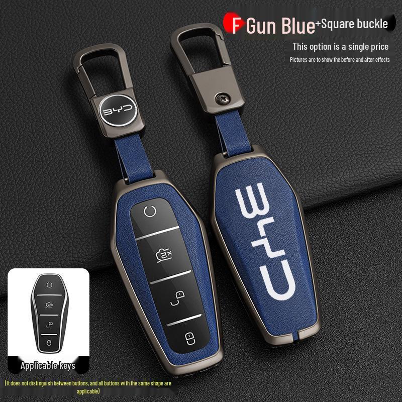 BYD Han Key Case for Qin Pro, Song Max, New Energy, Tang, Song Plus - Metal Shell Car Bag Buckle.