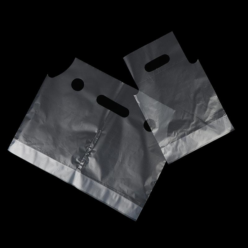 100Pcs Single/Double Cup Milk Tea Packaging Bags Frosted Transparent Disposable Beverage Plastic Bags Coffee Takeout Tote Bag