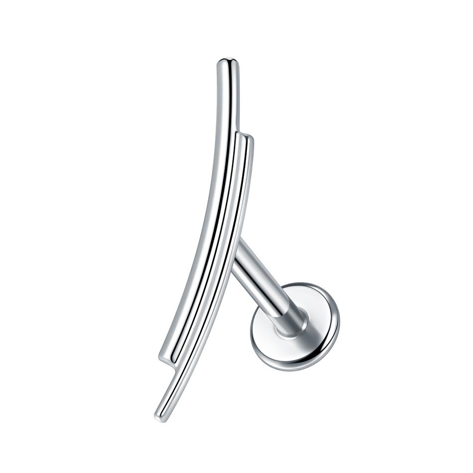 1Pc G23 Titanium Cz Crystal Ear Cartilage Tragus Helix Daith Piercing Internal Thread Lip Stud Labret Piercing Body Jewelry 16G