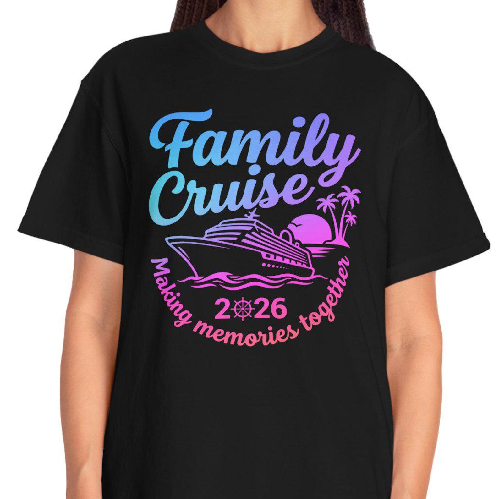 Family Cruise 2026 Shirt Making Memories Together Tee, Matching Family Cruise Trip Shirt, Cruise Vacation Cruise Group tee Comfort colors® L