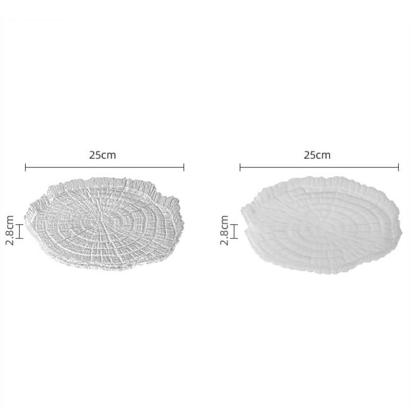 Annual Ring Glass Plate Breakfast Salad Hotel Molecular Cuisine Cooking Dishes Nordic Home Kitchen Utensils