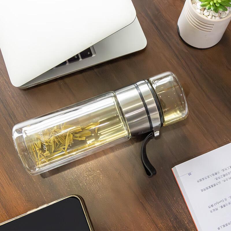 Sikajisida 350mL Double-Layer Glass Tea Infuser Mug