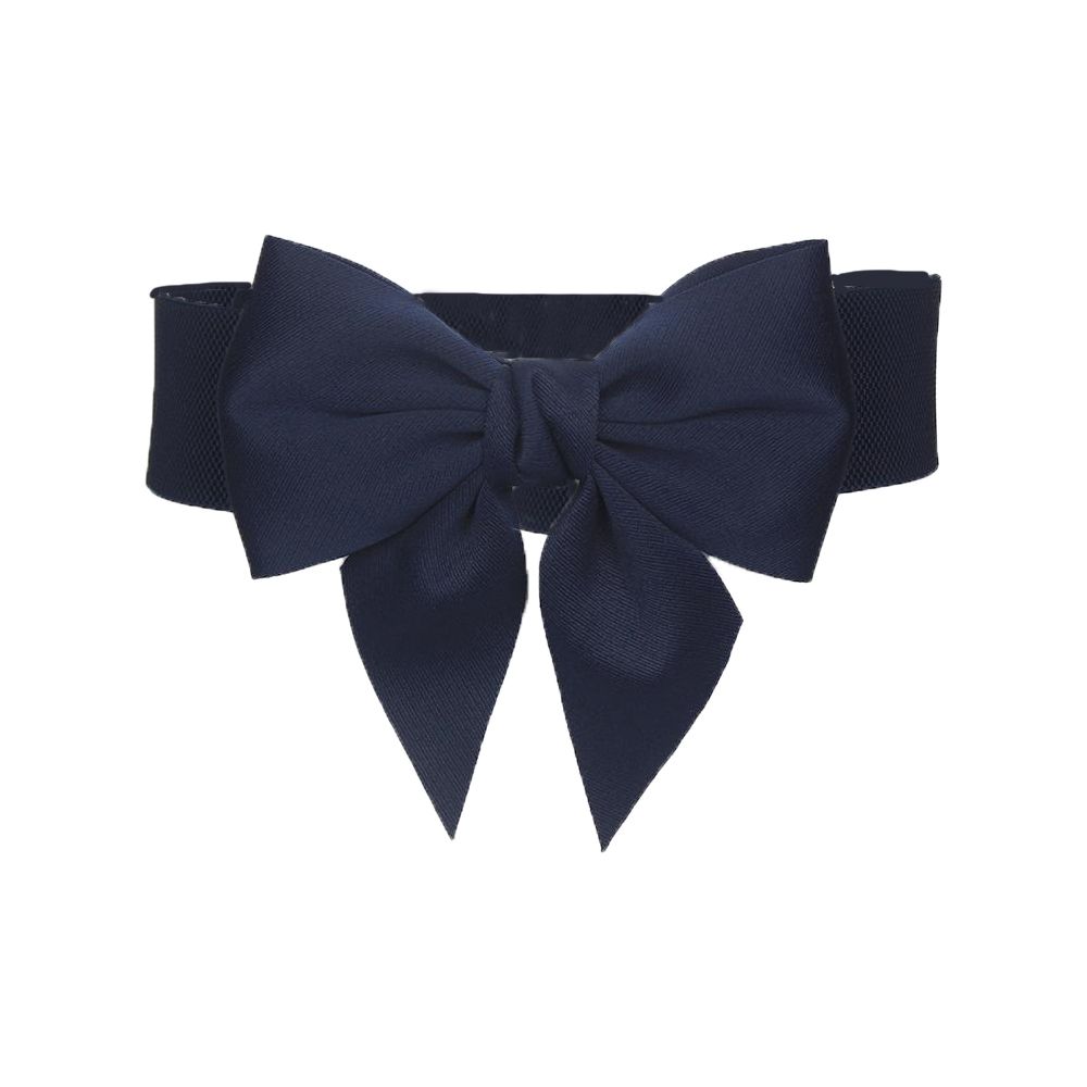 

Элегантный Для Девочек Винтажный Широкий Боковой Декор Платья Большой Бант Корейский Ремень Женские Пояса темно-синий