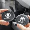 Módní podložka pod hrnek do auta Vodotěsná Protiskluzová podložka Drážka pro hrnek na vodu Pro Kodiaq Fabia Kamiq Karoq Octavia 3 A5 A7 Rapid Scala Kami