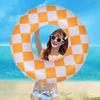 Kids Swimming Ring Thickened Inflatable Safe Swim Trainer PVC Chess Grid Kids Swimming Circle Outdoor Supplies