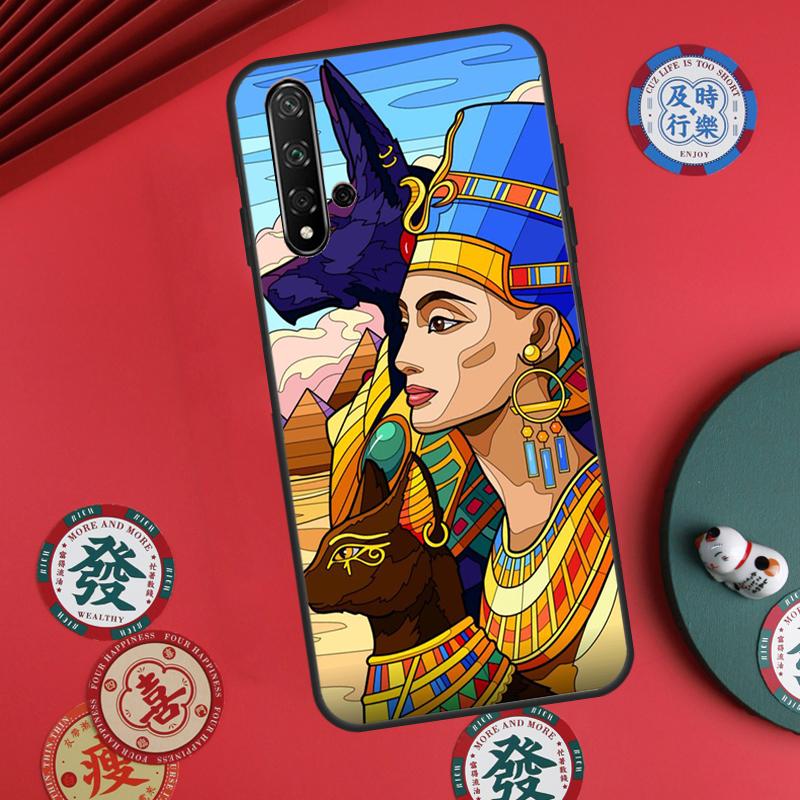 Egypt Nefertiti Anubis Ankh For Huawei Nova 5T 10 9 SE 7i 8i 11i 12i Y73 Y90 Y70 Y72 Y61 Y91 P60 Pro P30 P40 Lite Case