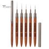 Nail Art Liner 6/9/12/15/18mm Super Fine Brush DIY Drawing Lines Stripe Flower Pattern Multifunctional Manicure Painting Pen Professional Nail