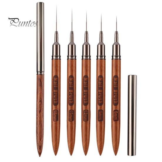 Nail Art Liner 6/9/12/15/18mm Super Fine Brush DIY Drawing Lines Stripe Flower Pattern Multifunctional Manicure Painting Pen Professional Nail