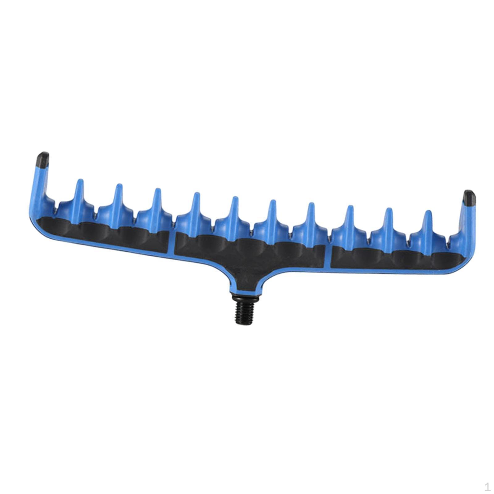 

Carp Fishing Rod Holder Storage Rack Grips Rest 11 Grids Stable Bracket синій