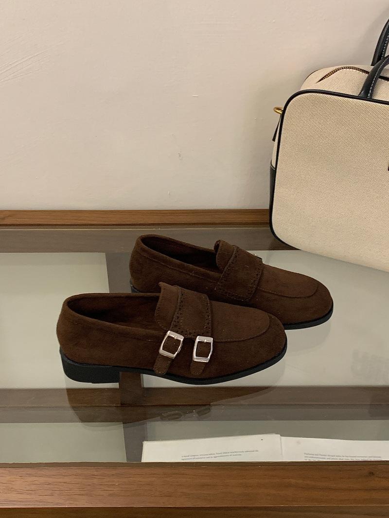 

Not tired feet British style small leather shoes 2025 new black low-heeled patent leather French one-pedal loafers single shoes 39