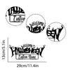Metal Halloween Sign Custom Name Plate Door Wall Decor Black