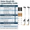 Golf Cart Motor Brushes for ClubCar 3.2 1017946 36V 48V, Motor Brush Assemblies with Terminal Ends, Insulator Blocks & Hardware for Motor Care