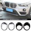 2pcs ABS Carbon Fiber Car Styling Front Fog Light Frame Lamp Ring Cover Trim for BMW X1 F48 2016-2019 Car Exterior Accessories