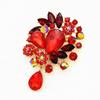 Luxurious Large Glass Crystal Pendant Brooch Lapel Pin Corsage Jewelry In Stock
