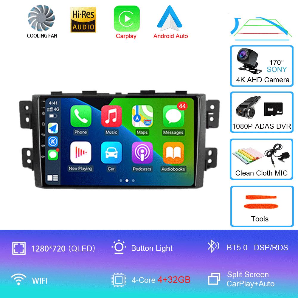 For Kia Borrego Mohave 2008 2009 - 2015 Car Radio Android 14 Carplay Navigation GPS Multimedia Player Stereo WiF+4G 360Camera BT