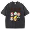 Io e la Mia Migliore Amica T-shirt Lavate in Cotone Donna Stampe Gatti Carini T-shirt Top Oversize Stile Usurato Girocollo Abbigliamento Donna