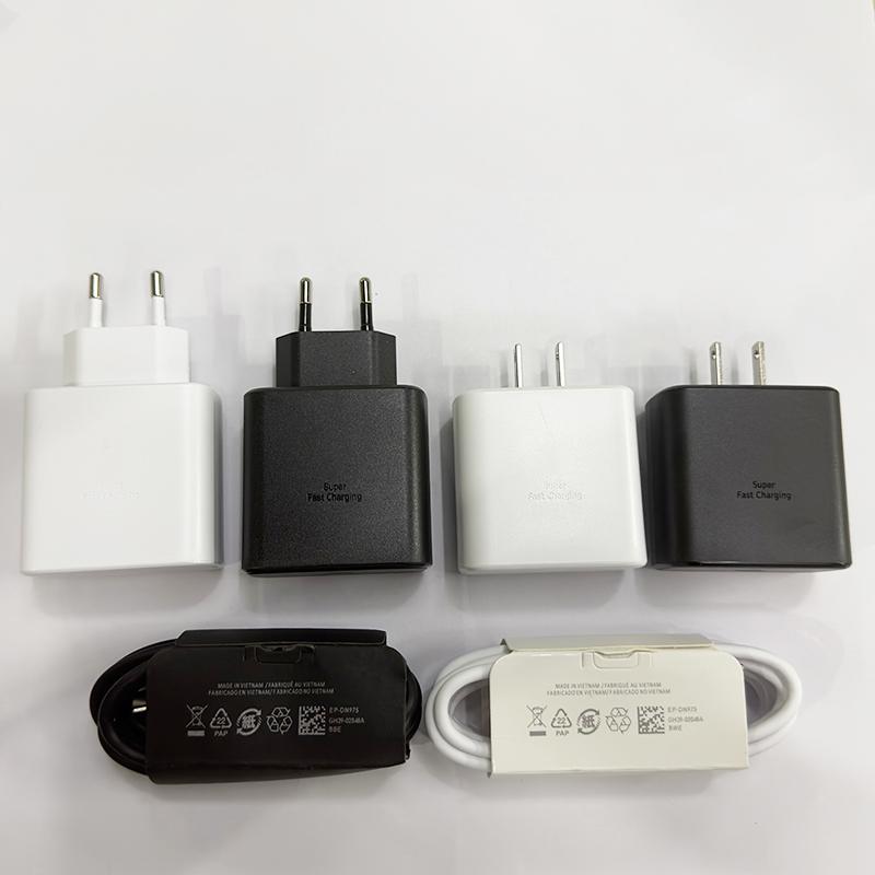 Para Cargador Samsung Usb C 45w Original para Galaxy S25 Ultra S24 Ultra A56 A36 A55 Z Fold 6 5 Adaptador UE EE. UU. Cable de Carga Rápida