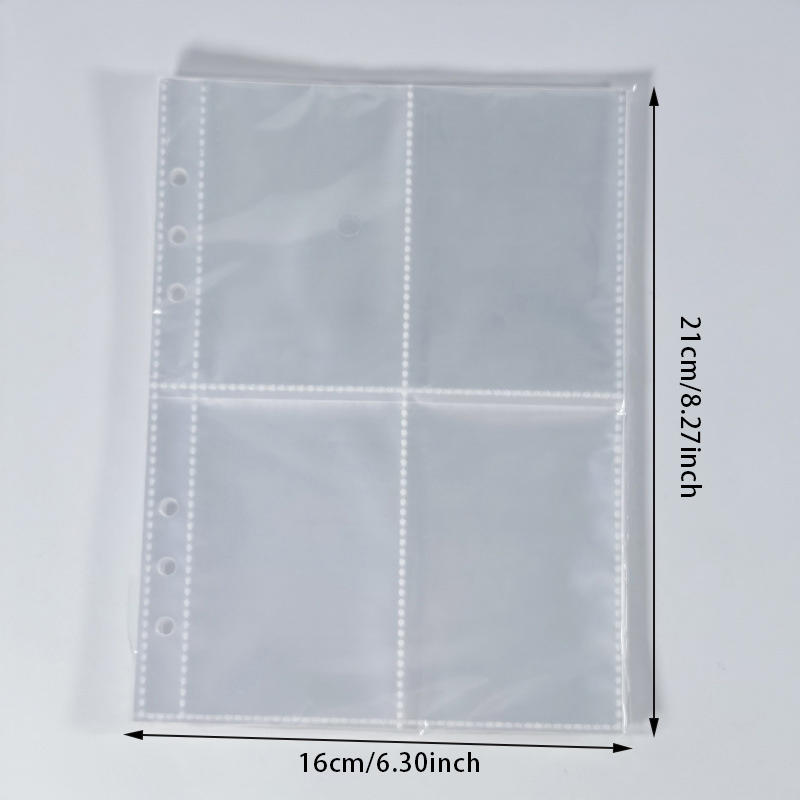 Binder Double-Buckle Cover DIY Loose Leaf Photo Collect Book Kpop Organizer Holder Transparent border design 1PC Shell/25 pages
