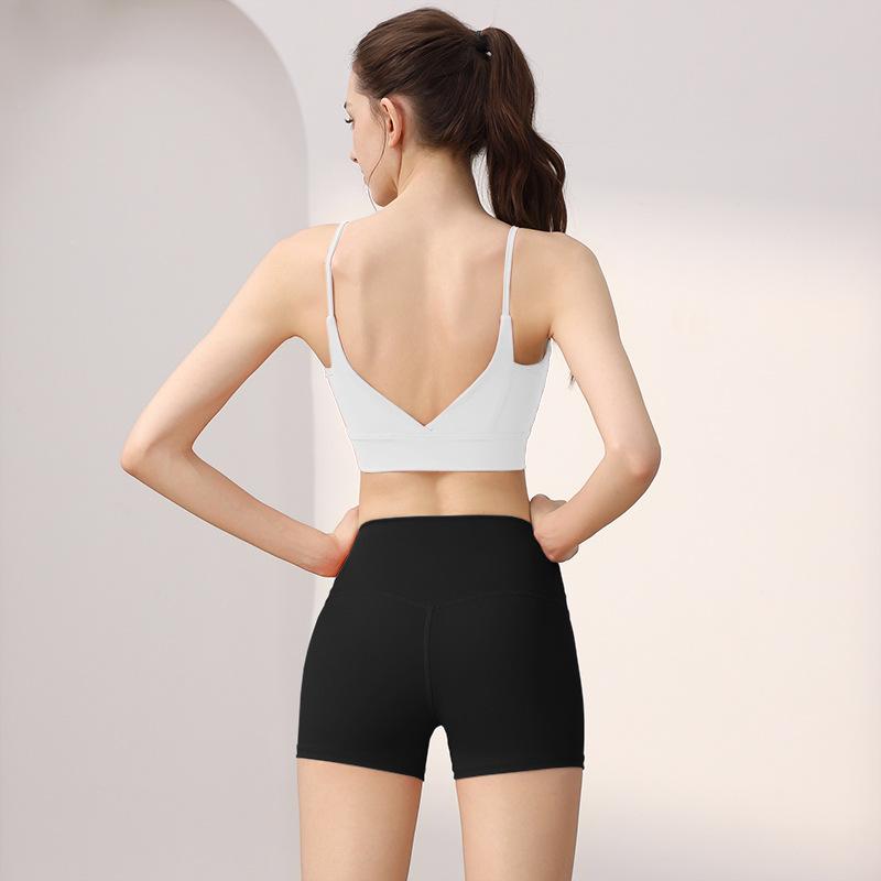 JYL Yoga Shorts Trousers Suit Fixed Cup  Quick Dry Breathable Running Fitness Shorts