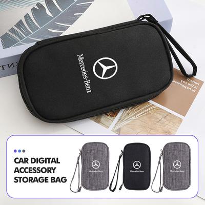 CLA Se İçin Taşınabilir Kablo Düzenleyici Su Geçirmez Saklama Çantası Kulaklık Kılıfı Mercedes Benz C180 C300 W124 W176 W177 C200 C260 GLC CLE CLA İçin