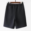 Women Summer Shorts High Waist Suit Shorts Straight Loose Thin Elastic Waist Above Knee Length Pockets Soft OL Style Formal Business Shorts