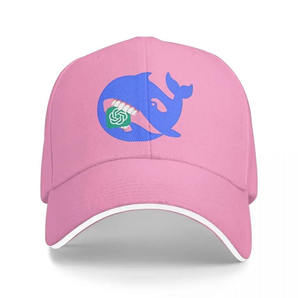 Fashion Logo Deepseek Whale Eating Baseball Cap Running Hippie Breathable Hip Hop Hats Women Unisex Fashion Custom Baseball Caps