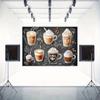 One 2D Flat Background Banner - Coffee Beverage Leisure Theme Background Fabric
