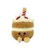 Cute Cartoon Plush Keychain Toy Cake Milk Tea Cup Accessory In Colors Sweet
