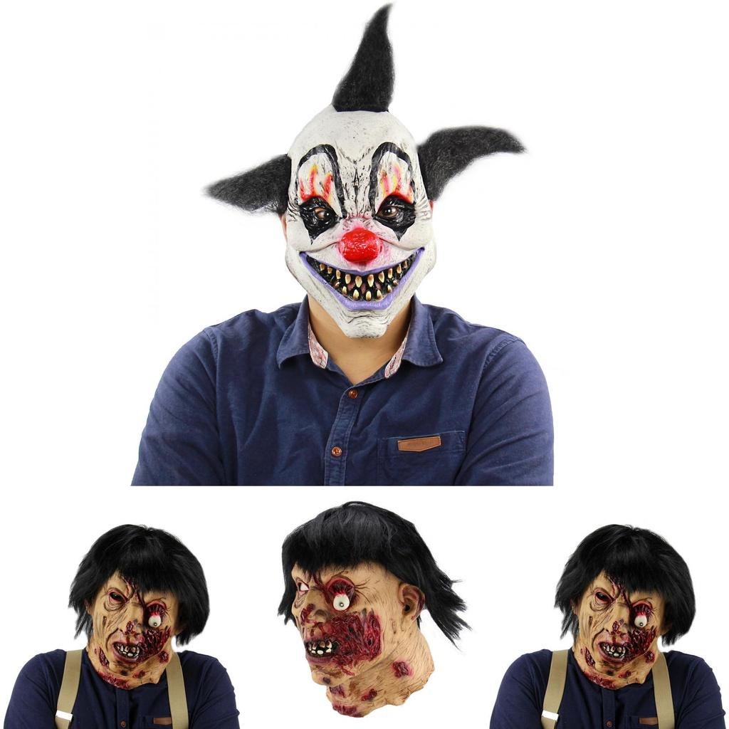 Handcrafted Latex Halloween Mask Joker Mask Bat Clown Mask Demon Clown Mask
