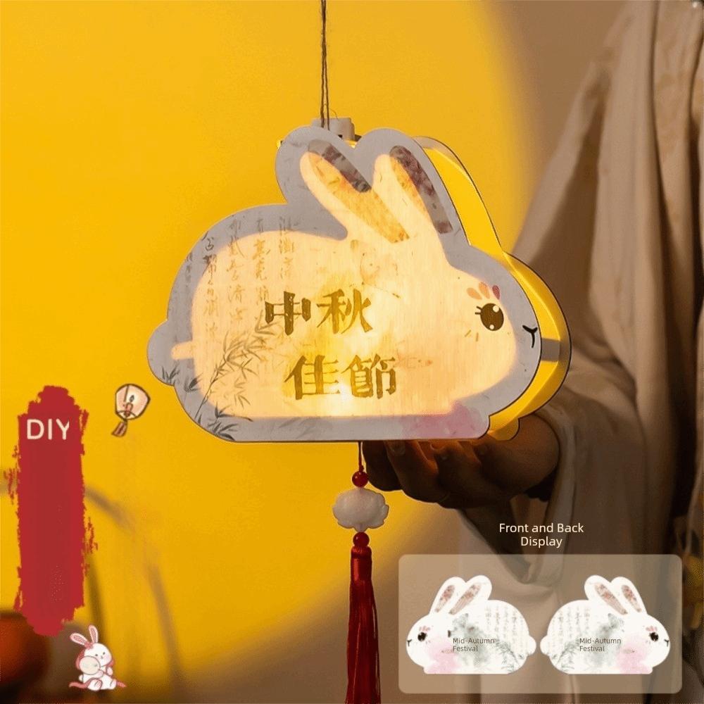 Handmade Children's Rabbit Lantern Cartoon Bunny Handmade Lamp Photography Props